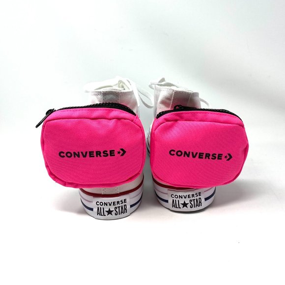 Converse Mens Size 168263C CTAS Buckle Up High Top White Neo Pink Canvas Sneaker - Picture 4 of 13